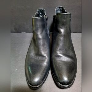 Black Leather Booties